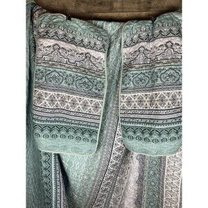 Boho Quilted Coverlet Set Queen Size 3 Piece Sage Green Paisley Wongs Bedding